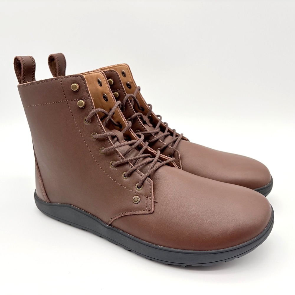 Xero Breckenridge Barefoot Lace Up Boots Womens Size 10 Brown Leather